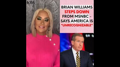 Brian Williams Steps Down From MSNBC - Says America Is "Unrecognizable"