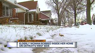 Elderly woman robbed inside her home on Detroit's west side