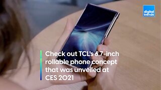 Check out TCL's 6.7-inch rollable phone concept that was unveiled at CES 2021