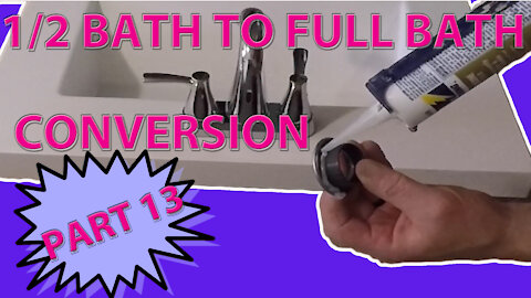 Converting a 1/2 Bath to a Full Bath Part 13