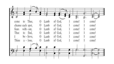 HYMN - Just As I Am (with sheet music) congregational hymn singing @ church
