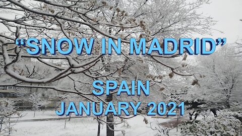 SNOW IN MADRID - SPAIN, JANUARY 2021