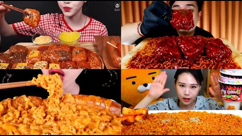 SAMYANG ROLL VS SAMYANG ORIGINAL MUKBANG #mukbang #asmr