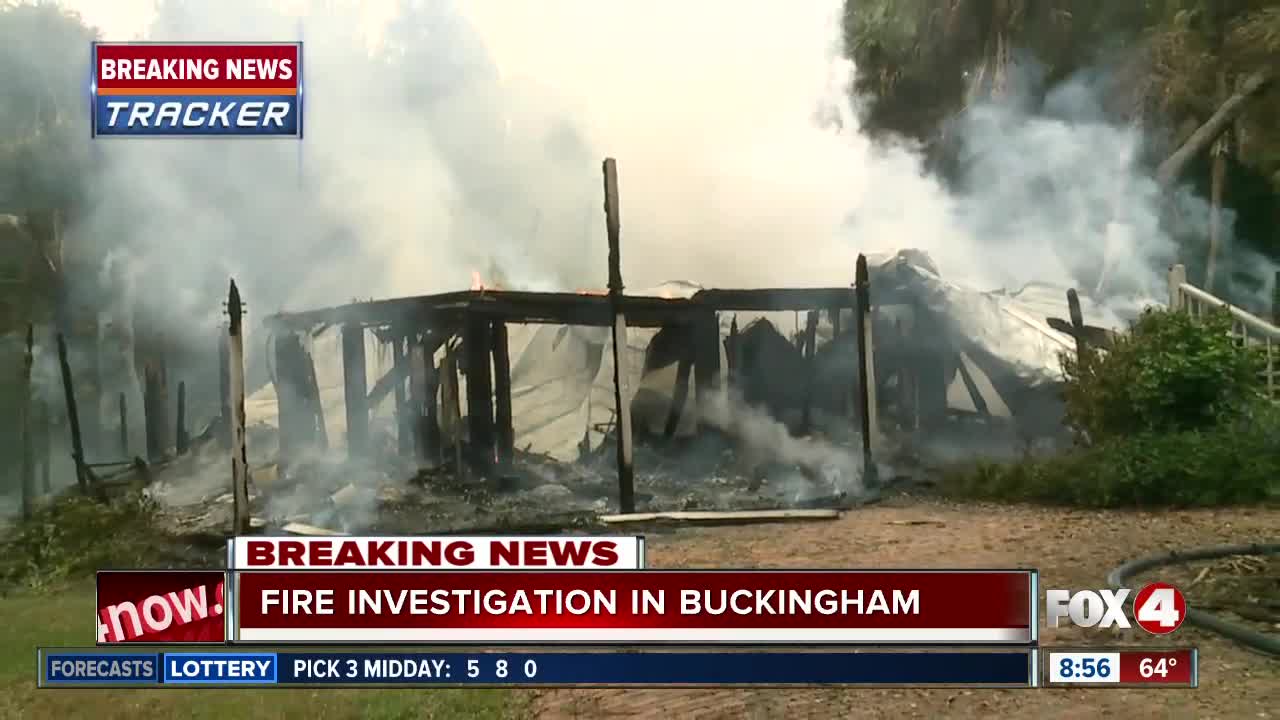 House destroyed by fire in Buckingham Tuesday morning