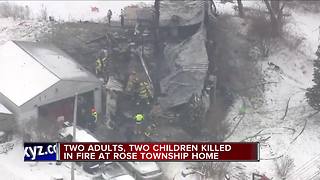 2 adults, 2 children dead in Rose Township mobile home fire