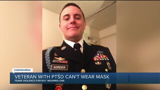 Afghanistan veteran unable to wear mask due to PTSD concerned with public backlash