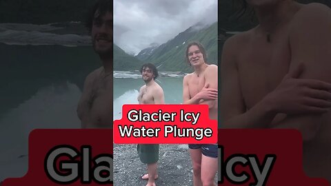 Crazy Kids Plunge Into Glacier Ice Water #shorts #glacier #alaska