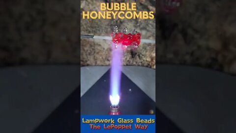 Lampwork Glass Beads: Bubble Honeycombs