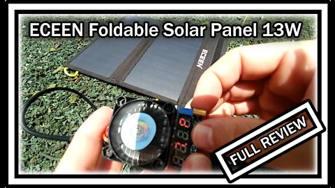 ECEEN Solar Charger ECE-627 13W, Foldable Solar Panel Charge for iPhones, Smartphones FULL REVIEW