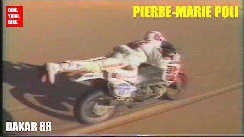 PIERRE MARIE POLI AT 112MPH AT 1988 DAKAR (PLEASE USE HEADPHONES)