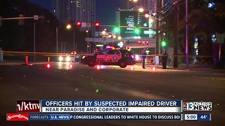 Las Vegas officers involved in crash with suspected impaired driver