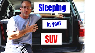 Convert SUV to camper or RV (how to sleep in an SUV)