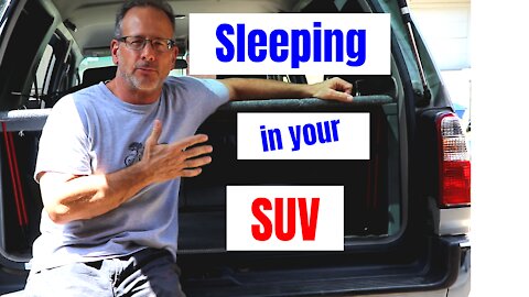 Convert SUV to camper or RV (how to sleep in an SUV)