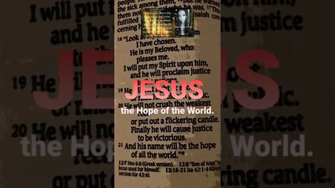 JESUS the hope of the World #thinkonthesethings #mariespeaksgodsgrace