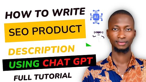 HOW TO WRITE SEO PRODUCT DESCRIPTION USING CHATGPT