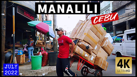 [4K CEBU 🇵🇭] MANALILI STREET Walking Tour | Downtown Cebu | #Philippines