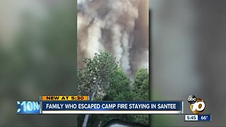 Family escapes Camp Fire, finds shelter in Santee