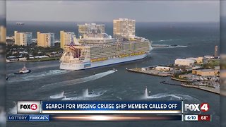 Coast Guard stops search for missing cruise ship crew member