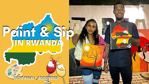 Ethiopian Girl ​⁠@Kigali_AddisVibes Goes To Paint And Sip With ​⁠@AustonHolleman In Rwanda