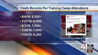 Chiefs fan breaking training camp attendance records