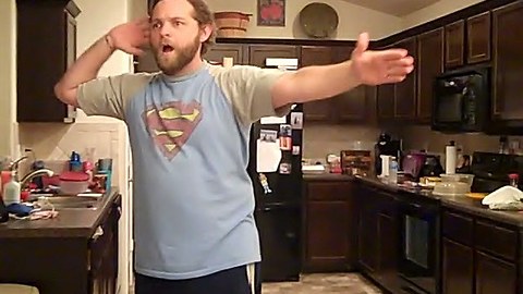 Dad Dances To Sweet Dreams On A Hoverboard
