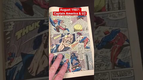 Comics & Music, Oct 1987. Captain America by Zeck, Gruenwald, Morgan / Still Haven’t Found… by U2