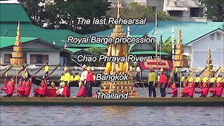 The last Rehearsal Royal Barge procession in Bangkok, Thailand