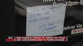 Power outages mean lost sales, stock for businesses