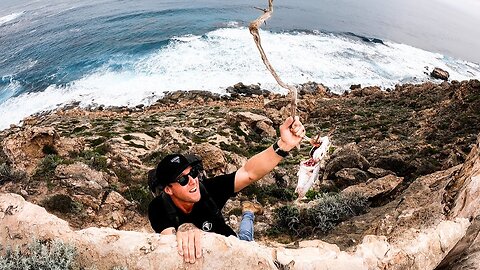 YOU NEED TO WATCH THIS_ CATCH AND COOK - Dangerous cliff fishing