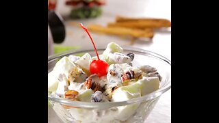 Christmas Apple Salad with Pineapple and Walnut