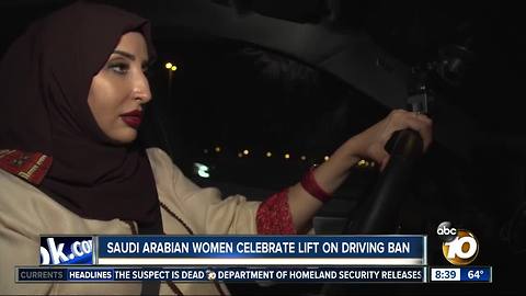 Saudi Arabian women celebrate lift on driving ban