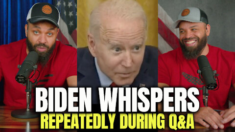 Biden Whispers Repeatedly During Q&A