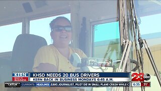 Kern Back In Business: KHSD is looking for 20 new school bus drivers