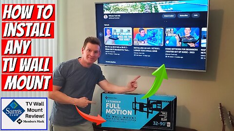 Member's Mark FULL MOTION Extended TV Wall MOUNT | Install & Review