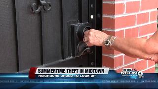 Summertime burglaries up in Midtown neighborhood