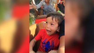 Boy's First Rollercoaster Ride