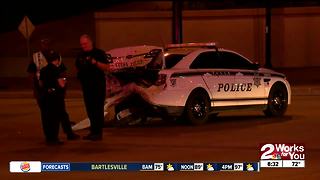Driver slams into Tulsa Police cruiser