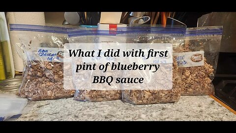 Look what I did with the first pint of Blueberry BBQ sauce #easymeals