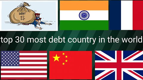 top 30 most debt country in the world.