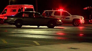 Heavy police and coast guard presence at small boat harbor