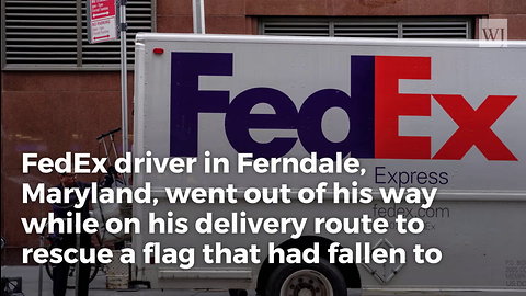 Woman Posts Security Cam Footage of Marine Vet FedEx Driver Rescuing Her Flag