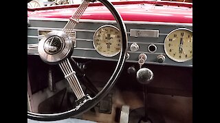 Moving the 1936 Cadillac after a full detail.