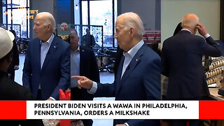 Biden photo op: "What about... milkshake? ("You have to order it, sir")… You take that box. I'm gonna go order a milkshake..."