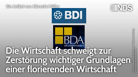 Die Wirtschaft schweigt zur Zerstörung wichtiger Grundlagen einer florierenden Wirtschaft | A.Müller