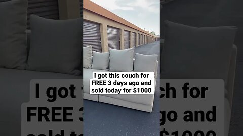 I made $1,000 flipping a couch I got for free in a matter of three days!