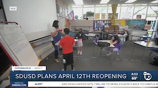 San Diego Unified plans April 12 reopening