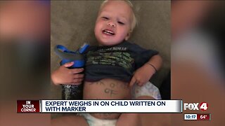 FGCU expert weighs in on child written on with marker
