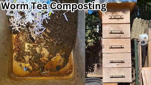Worm tea tower build (worm composting)