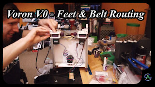 Voron V0 Build - E10 - Feet & Belt routing