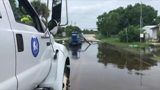 Hobe Heights still flooded from heavy rainfall, community working to help clean up and repair flood damage